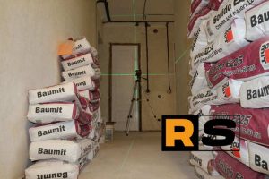 Стяжка у Сумах. Підготовка підлоги під кварцвініл. Розмітка нівеліром