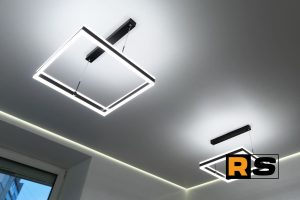 Ремонт Тур Агентства у Сумах. Сучасна натяжна стеля, освітлення