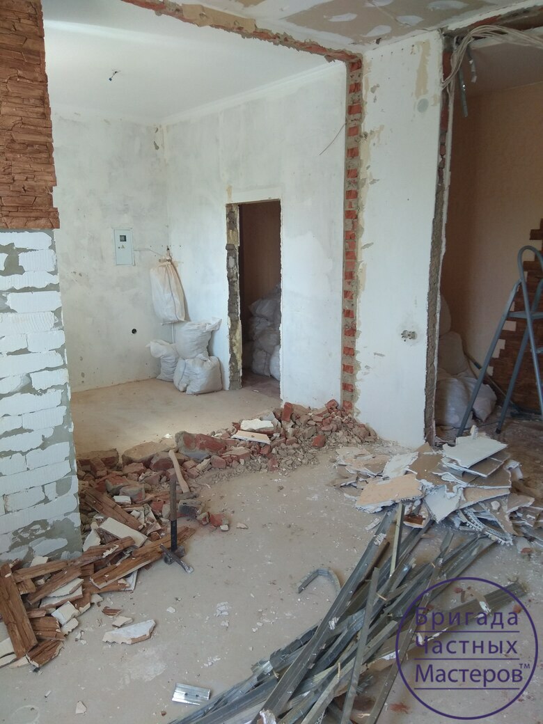 Демонтаж и возведение стен из гипса в Сумах на Федько 6